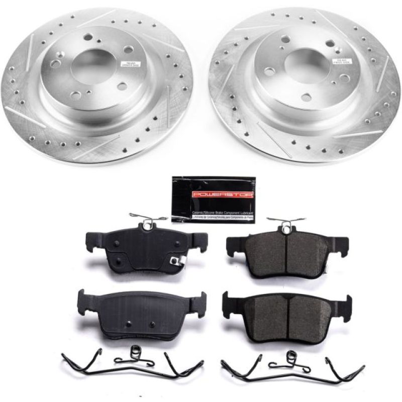Power Stop 17-19 Honda Civic Rear Z23 Evolution Sport Brake Kit PowerStop Brake Kits - Performance D&S  AXOPROS