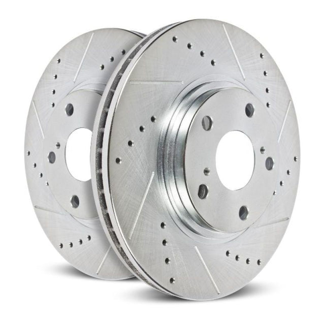 Power Stop 17-20 Ford F-550 Super Duty Front Left Evolution Drilled & Slotted Rotor PowerStop Brake Rotors - Slot & Drilled  AXOPROS