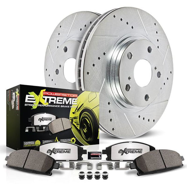 Power Stop 18-20 Kia Stinger Front Z26 Street Warrior Brake Kit PowerStop Brake Kits - Performance D&S  AXOPROS