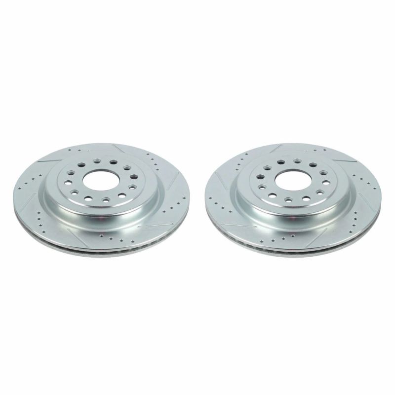 Power Stop 19-20 Ram 1500 Rear Evolution Drilled & Slotted Rotors - Pair PowerStop Brake Rotors - Slot & Drilled  AXOPROS