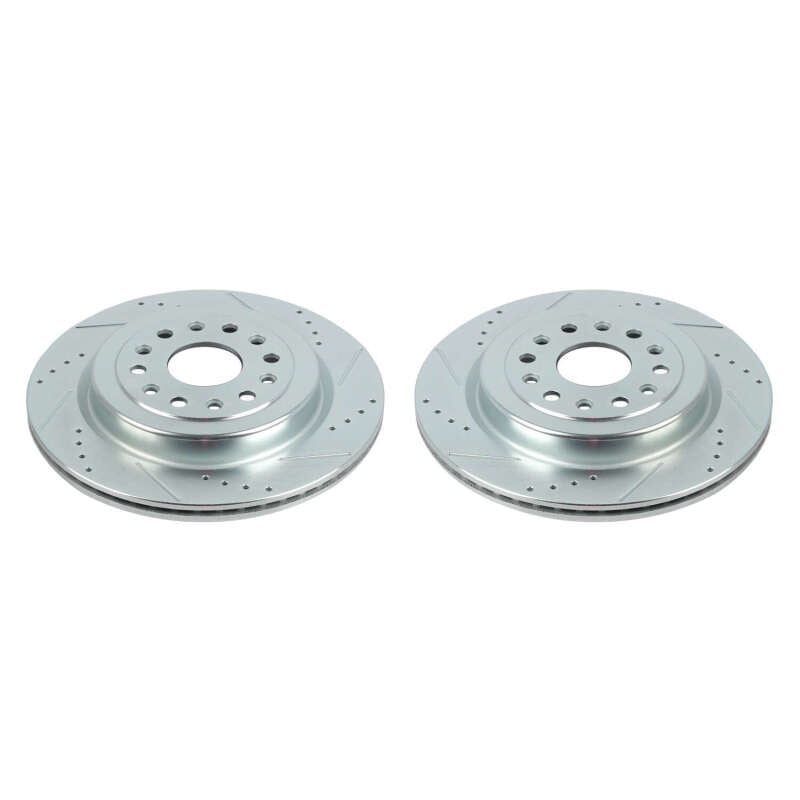 Power Stop 19-20 Ram 1500 Rear Evolution Drilled & Slotted Rotors - Pair PowerStop Brake Rotors - Slot & Drilled  AXOPROS