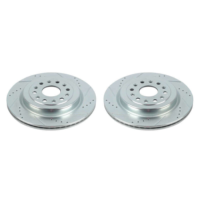 Power Stop 19-20 Ram 1500 Rear Evolution Drilled & Slotted Rotors - Pair PowerStop Brake Rotors - Slot & Drilled  AXOPROS