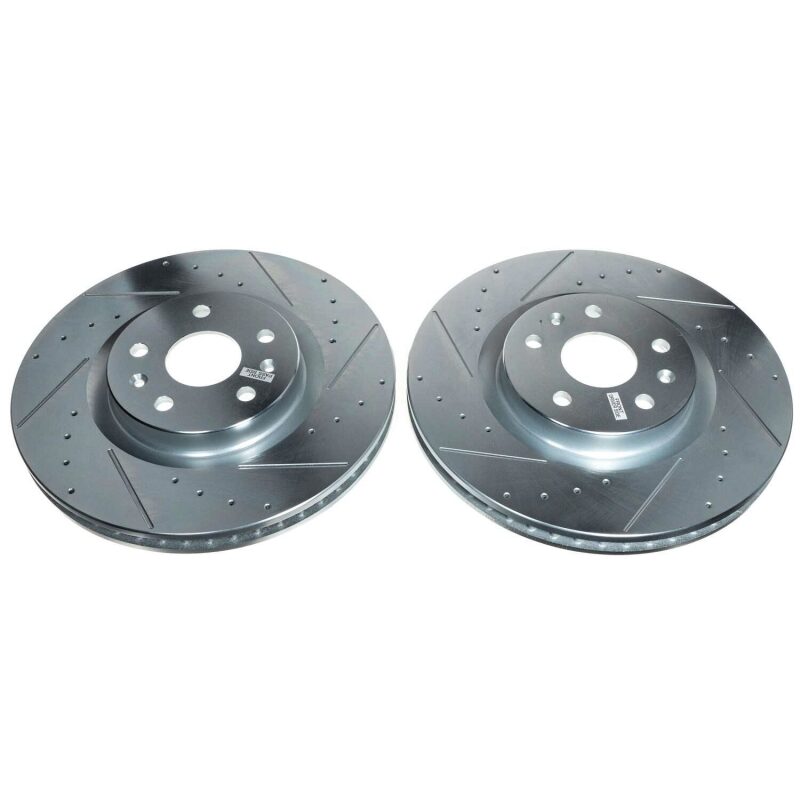 Power Stop 20-21 Chevrolet Corvette Front Evolution Drilled & Slotted Rotor - Pair PowerStop Brake Rotors - Slot & Drilled  AXOPROS