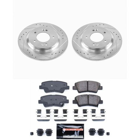 Power Stop 2015 Hyundai Sonata Rear Z23 Evolution Sport Brake Kit PowerStop Brake Kits - Performance D&S  AXOPROS