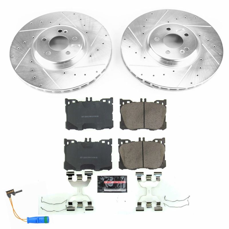 Power Stop 2018 Mercedes-Benz C43 AMG Front Z23 Evolution Sport Brake Kit PowerStop Brake Kits - Performance D&S  AXOPROS