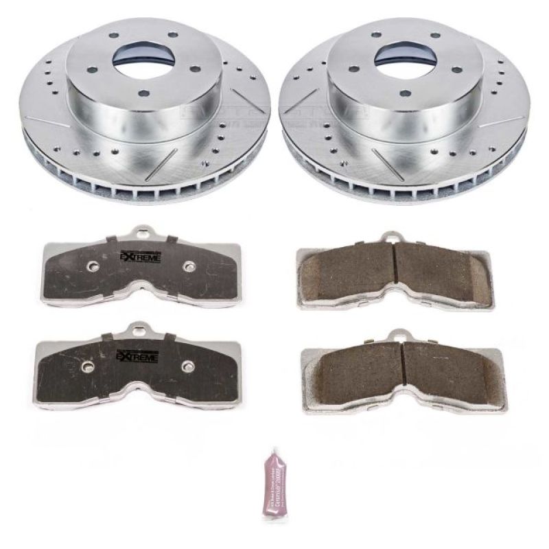 Power Stop 63-82 Chevrolet Corvette Front Z26 Street Warrior Brake Kit PowerStop Brake Kits - Performance D&S  AXOPROS