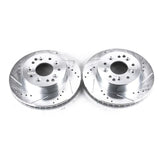 Power Stop 63-82 Chevrolet Corvette Rear Evolution Drilled & Slotted Rotors - Pair PowerStop Brake Rotors - Slot & Drilled  AXOPROS