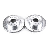 Power Stop 63-82 Chevrolet Corvette Rear Evolution Drilled & Slotted Rotors - Pair PowerStop Brake Rotors - Slot & Drilled  AXOPROS