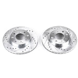 Power Stop 88-91 Honda Civic Front Evolution Drilled & Slotted Rotors - Pair PowerStop Brake Rotors - Slot & Drilled  AXOPROS