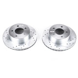 Power Stop 90-99 Jeep Cherokee Front Evolution Drilled & Slotted Rotors - Pair PowerStop Brake Rotors - Slot & Drilled  AXOPROS