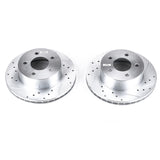 Power Stop 90-99 Jeep Cherokee Front Evolution Drilled & Slotted Rotors - Pair PowerStop Brake Rotors - Slot & Drilled  AXOPROS