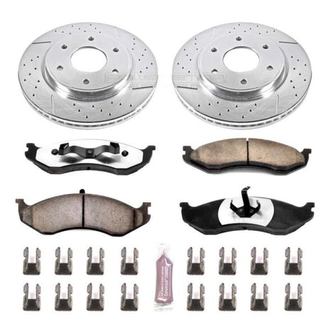 Power Stop 90-99 Jeep Cherokee Front Z36 Truck & Tow Brake Kit PowerStop Brake Kits - Performance D&S  AXOPROS
