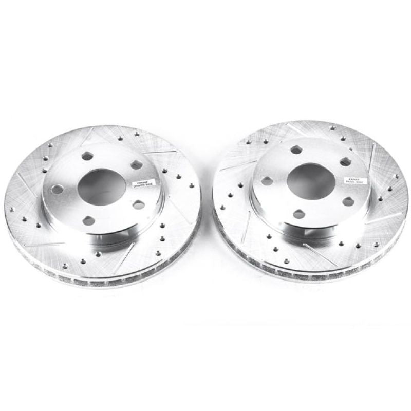 Power Stop 91-95 Toyota MR2 Front Evolution Drilled & Slotted Rotors - Pair PowerStop Brake Rotors - Slot & Drilled  AXOPROS