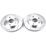 Power Stop 91-95 Toyota MR2 Front Evolution Drilled & Slotted Rotors - Pair PowerStop Brake Rotors - Slot & Drilled  AXOPROS