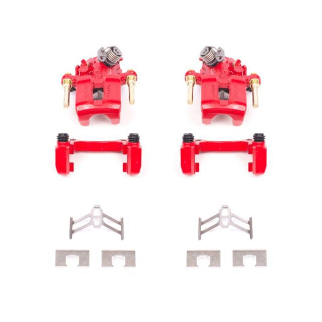 Power Stop 92-01 Honda Prelude Rear Red Calipers w/Brackets - Pair PowerStop Brake Calipers - Perf  AXOPROS