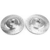 Power Stop 94-01 Ford Mustang Front Evolution Drilled & Slotted Rotors - Pair PowerStop Brake Rotors - Slot & Drilled  AXOPROS