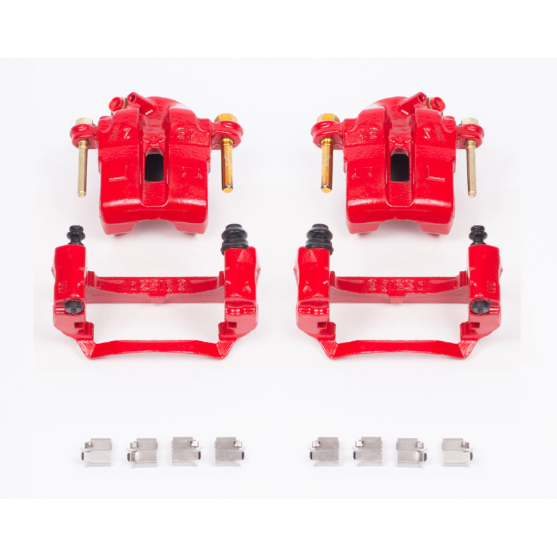 Power Stop 94-97 Mazda Miata Front Red Calipers w/Brackets - Pair PowerStop Brake Calipers - Perf  AXOPROS