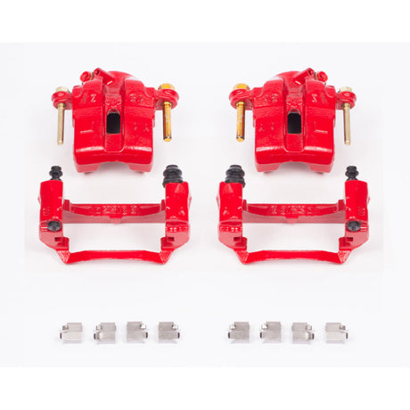 Power Stop 94-97 Mazda Miata Front Red Calipers w/Brackets - Pair PowerStop Brake Calipers - Perf  AXOPROS