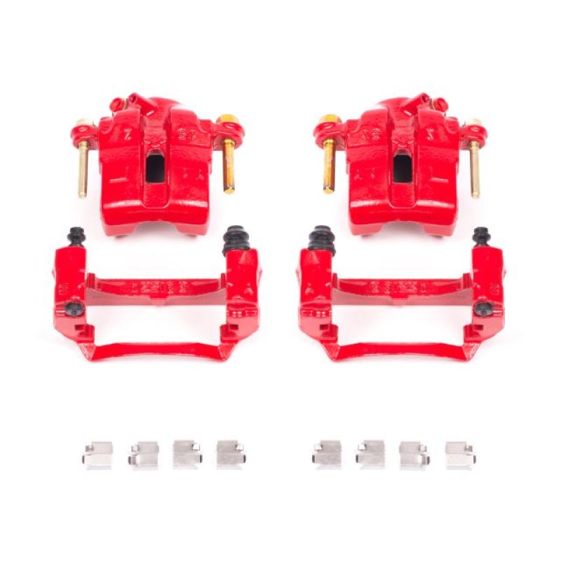 Power Stop 94-97 Mazda Miata Front Red Calipers w/Brackets - Pair PowerStop Brake Calipers - Perf  AXOPROS