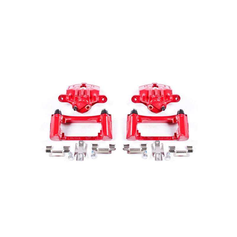Power Stop 98-02 Chevrolet Camaro Rear Red Calipers w/Brackets - Pair PowerStop Brake Calipers - Perf  AXOPROS