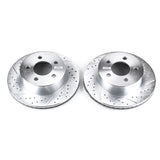 Power Stop 99-01 Jeep Cherokee Front Evolution Drilled & Slotted Rotors - Pair PowerStop Brake Rotors - Slot & Drilled  AXOPROS