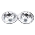 Power Stop 99-01 Jeep Cherokee Front Evolution Drilled & Slotted Rotors - Pair PowerStop Brake Rotors - Slot & Drilled  AXOPROS
