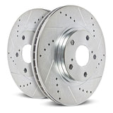 Power Stop Jeep Wrangler BBK Front Drilled & Slotted Rotor - Pair PowerStop Big Brake Kits  AXOPROS