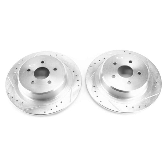Power Stop Jeep Wrangler BBK Rear Drilled & Slotted Rotor - Pair PowerStop Big Brake Kits  AXOPROS