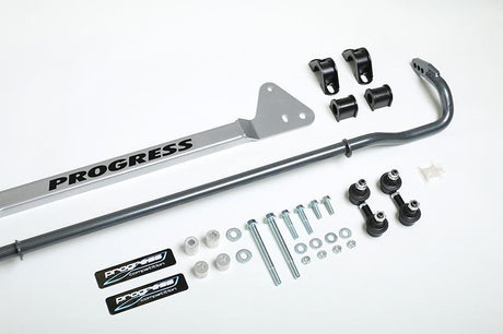 Progress Tech 92-95 Honda Civic Rear Sway Bar (22mm - Adjustable) Incl Bar Brace and Adj End Links Progress Technology Sway Bars  AXOPROS