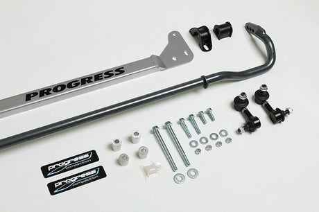 Progress Tech 96-00 Honda Civic Rear Sway Bar (22mm - Adjustable) Incl Bar Brace and Adj End Links Progress Technology Sway Bars  AXOPROS