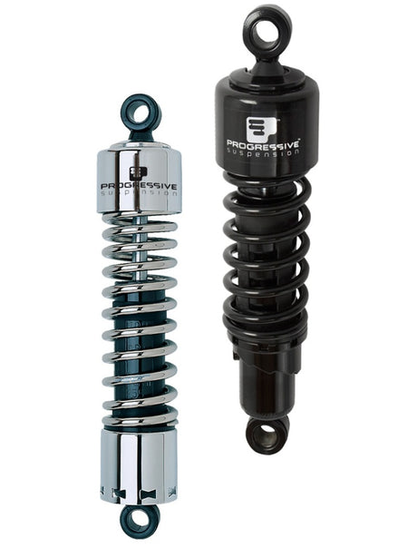 Progressive Harley 412 Series Shocks 12.5in - Black Progressive Shocks and Struts  AXOPROS