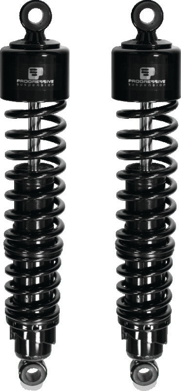 Progressive Harley 413 Series Shocks 15.0in - Black Progressive Shocks and Struts  AXOPROS