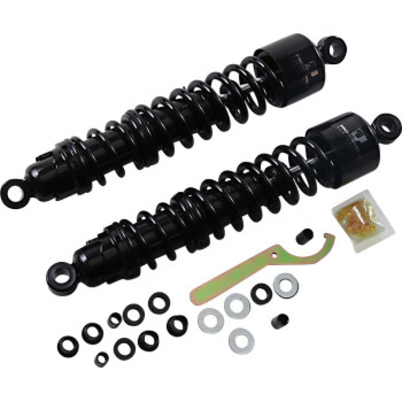 Progressive Harley 413 Series Shocks 15.0in - Black Progressive Shocks and Struts  AXOPROS