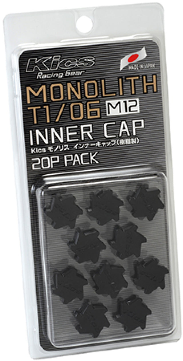 Project Kics M12 Monolith Cap - Black (Only Works For M12 Monolith Lugs) - 20 Pcs Project Kics Wheel Accessories  AXOPROS