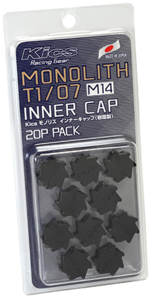 Project Kics M14 Monolith Cap - Black (Only Works For M14 Monolith Lugs) - 20 Pcs Project Kics Wheel Accessories  AXOPROS