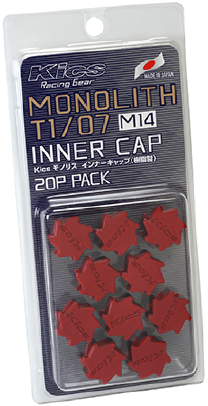 Project Kics M14 Monolith Cap - Red (Only Works For M14 Monolith Lugs) - 20 Pcs Project Kics Wheel Accessories  AXOPROS