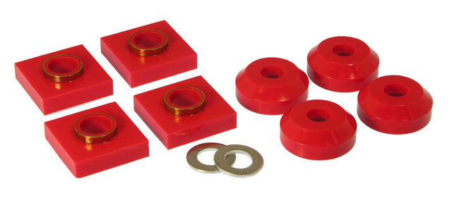 Prothane 76 & Earlier Ford F150/250 Transfer Case Mounts - Red Prothane Bushing Kits  AXOPROS