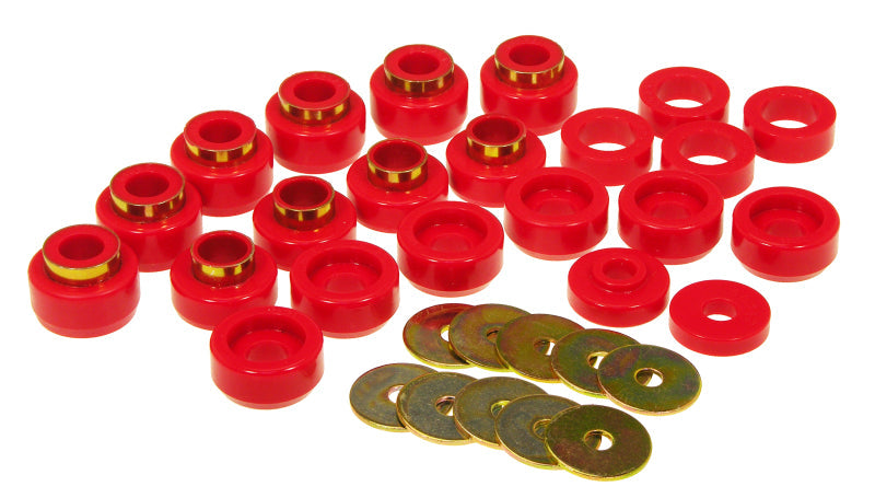 Prothane 87-96 Jeep Wrangler Body Mount - Red Prothane Bushing Kits  AXOPROS