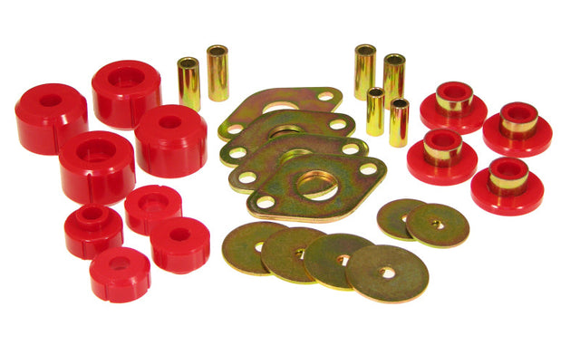 Prothane 95-00 Toyota P/U 2/4wd Body Mount Kit - Red Prothane Bushing Kits  AXOPROS