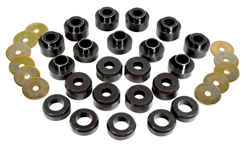 Prothane 97+ Jeep TJ Body Mount Kit - Black Prothane Bushing Kits  AXOPROS