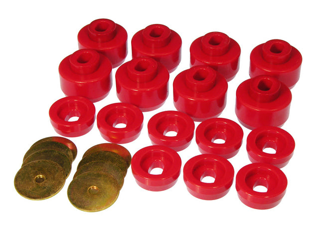 Prothane 99-06 Chevy Silverado 2/4wd Body Mounts - Red Prothane Bushing Kits  AXOPROS
