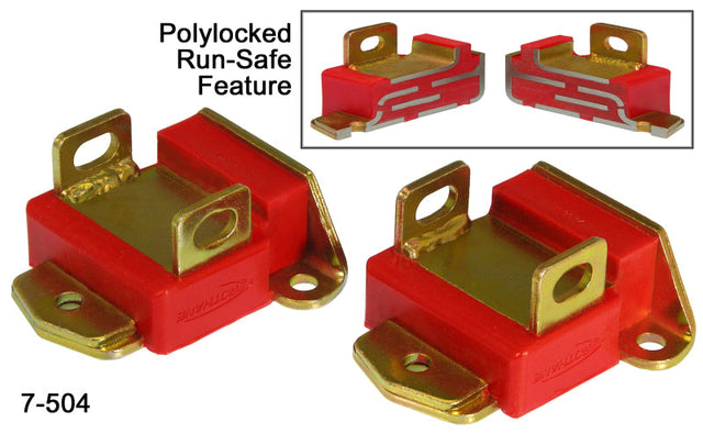 Prothane GM Motor Mounts - Type A Short - Red Prothane Bushing Kits  AXOPROS
