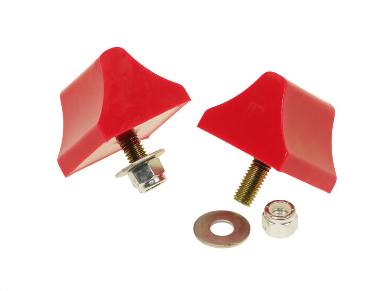 Prothane Universal Bump Stop 1-3/8 X 2 X 2-1/4 Wedge - Red Prothane Bump Stops  AXOPROS