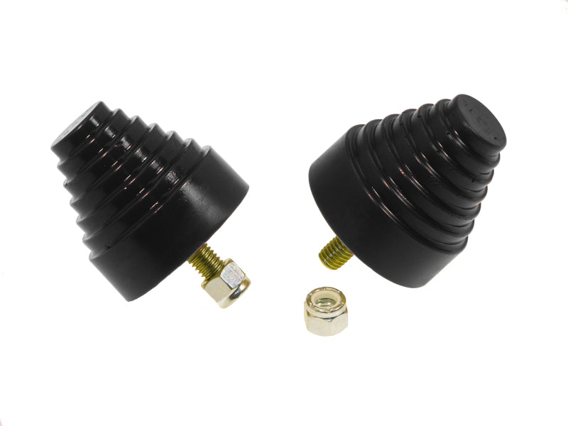 Prothane Universal Bump Stop 2-1/4X2-1/4 Cone w/Stp - Black Prothane Bump Stops  AXOPROS