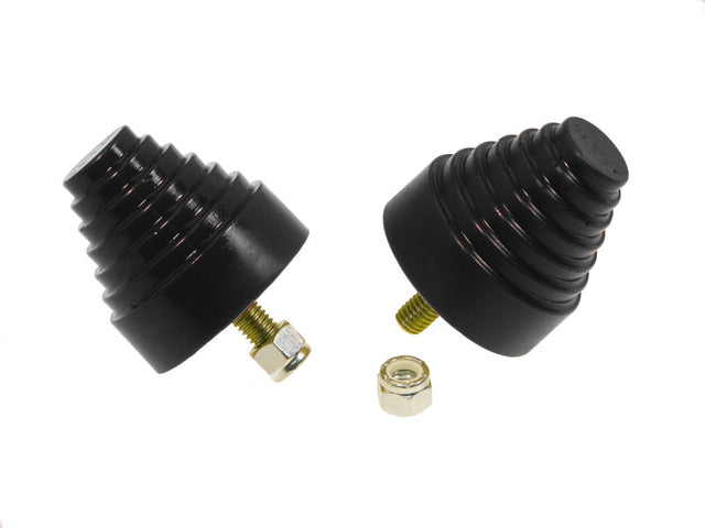 Prothane Universal Bump Stop 2-1/4X2-1/4 Cone w/Stp - Black Prothane Bump Stops  AXOPROS
