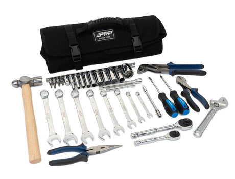 PRP 35pc Can-Am Roll Up Tool bag Tool kit - Black PRP Seats Tool Storage  AXOPROS