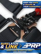 PRP 4.2 Harness with Latch / Link Lap Belt- Red PRP Seats Seat Belts & Harnesses  AXOPROS