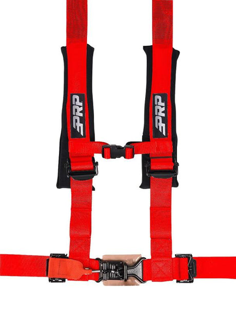 PRP 4.2 Harness with Latch / Link Lap Belt- Red PRP Seats Seat Belts & Harnesses  AXOPROS
