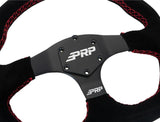 PRP Comp-R D-Shape Suede Steering Wheel - Red PRP Seats Steering Wheels  AXOPROS