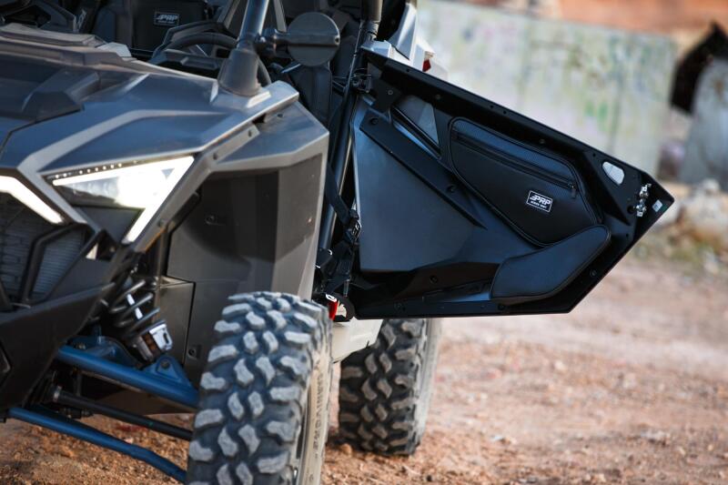 PRP Polaris RZR PRO XP/PRO R/Turbo R Front Door Bags with Knee Pad (Pair) PRP Seats Bags - Bike Bags  AXOPROS